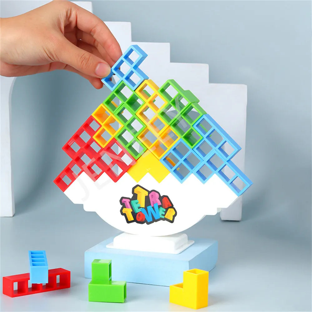 Kids Tower Puzzle DIY Board Game Building Block Toys The Children Warehouse