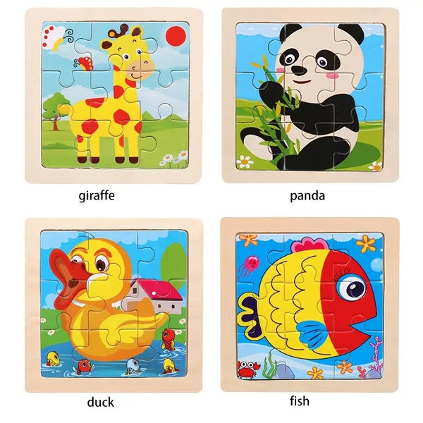 Kid's Educational Wooden Jigsaw Puzzles