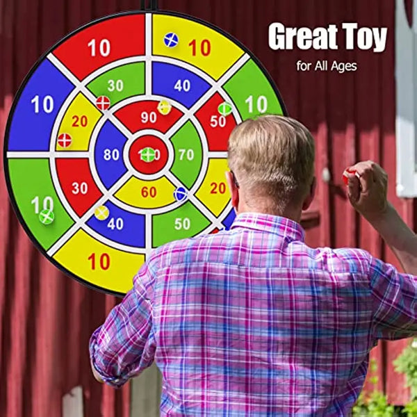 Kids 12 Sticky Balls Dart Board Set
