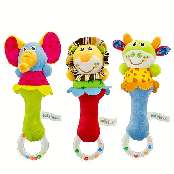 Puzzle Plush Hand Rattle Baby Toy