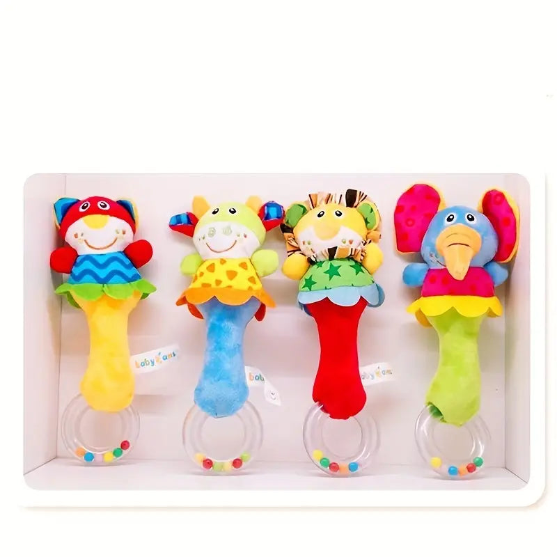Puzzle Plush Hand Rattle Baby Toy