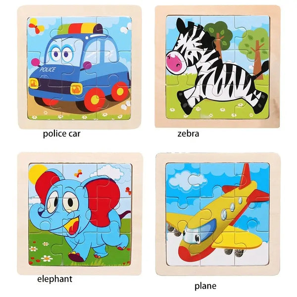 Kid's Educational Wooden Jigsaw Puzzles