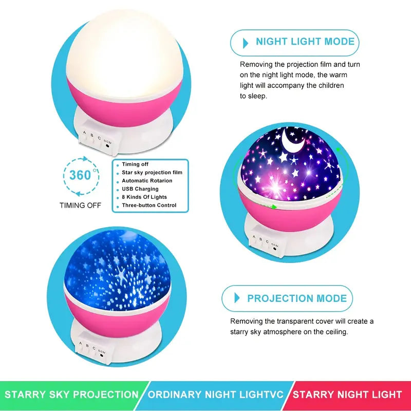 1pc Projector Star LED Night Light