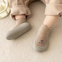 Baby Cartoon Rubber Sole Socks Shoes