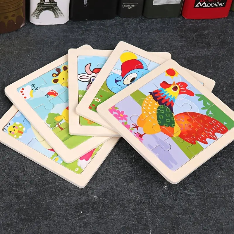 Kid's Educational Wooden Jigsaw Puzzles