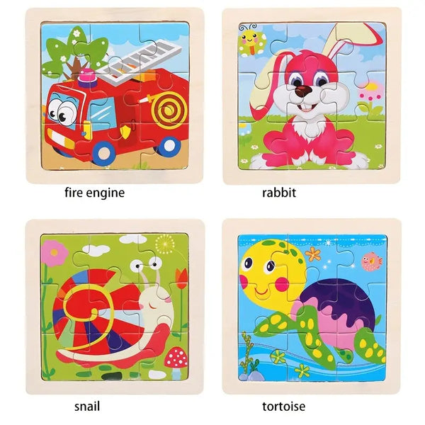 Kid's Educational Wooden Jigsaw Puzzles