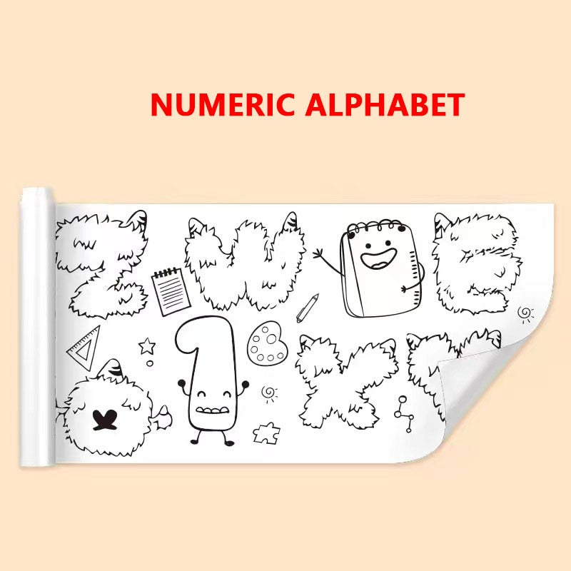 Art paper for kids, coloring paper roll
