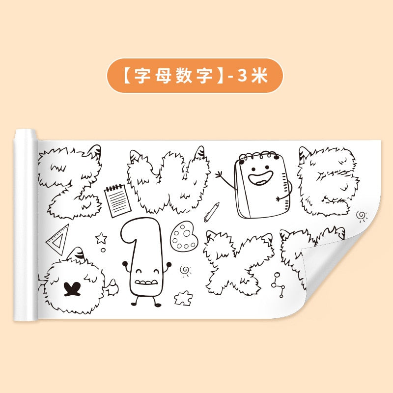 Art paper for kids, coloring paper roll