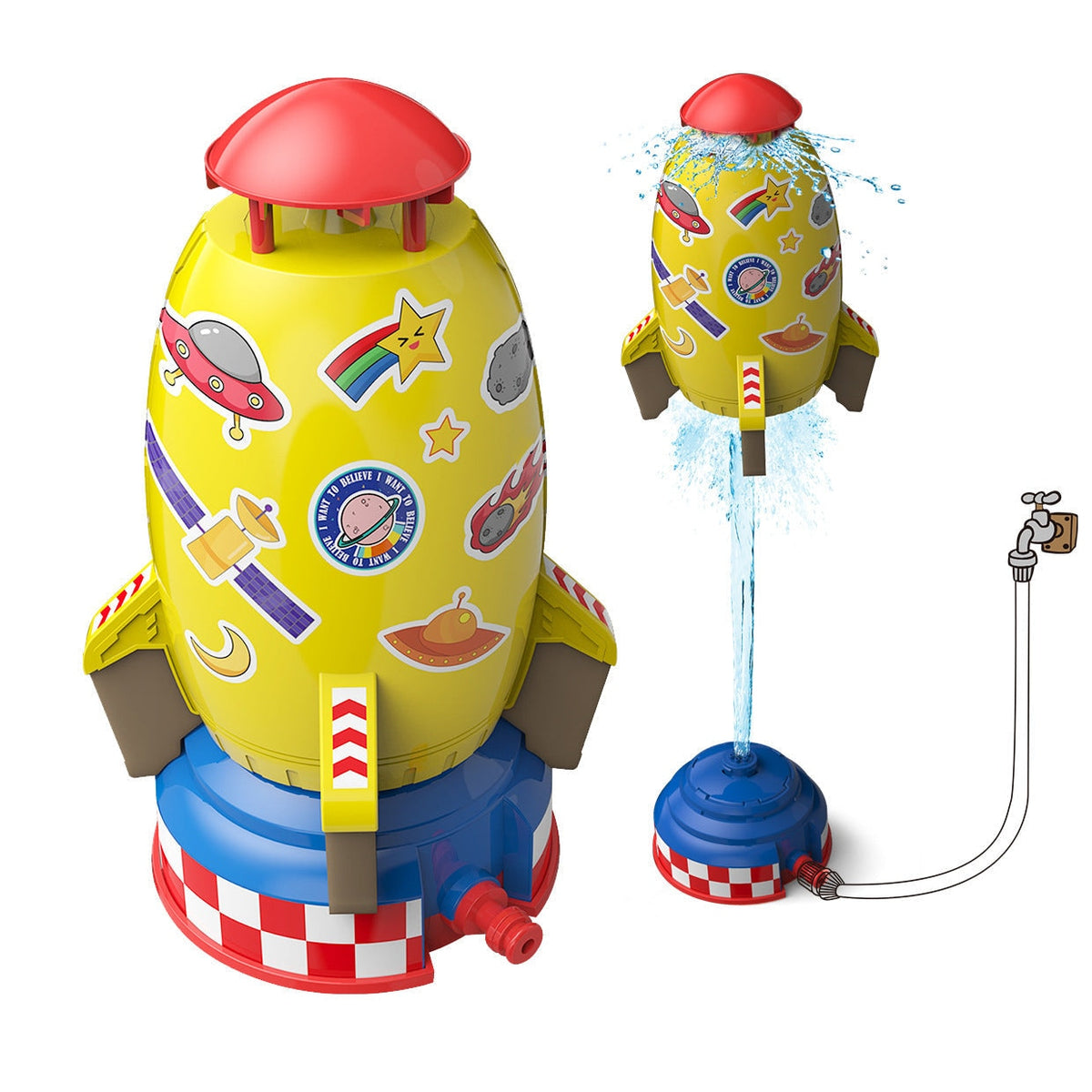 WATER ROCKET SPRINKLER GARDEN TOY