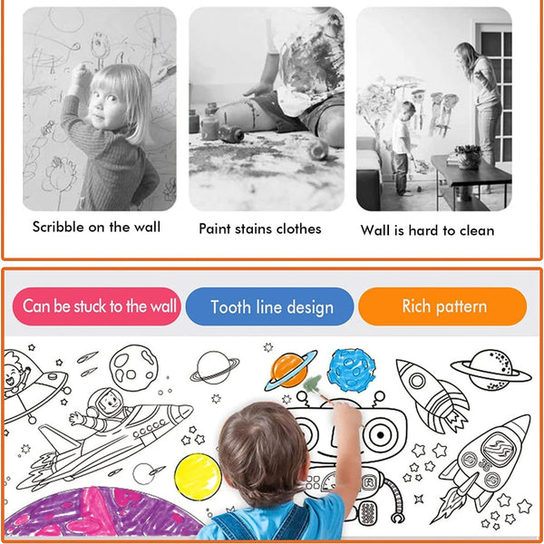 Art paper for kids, coloring paper roll