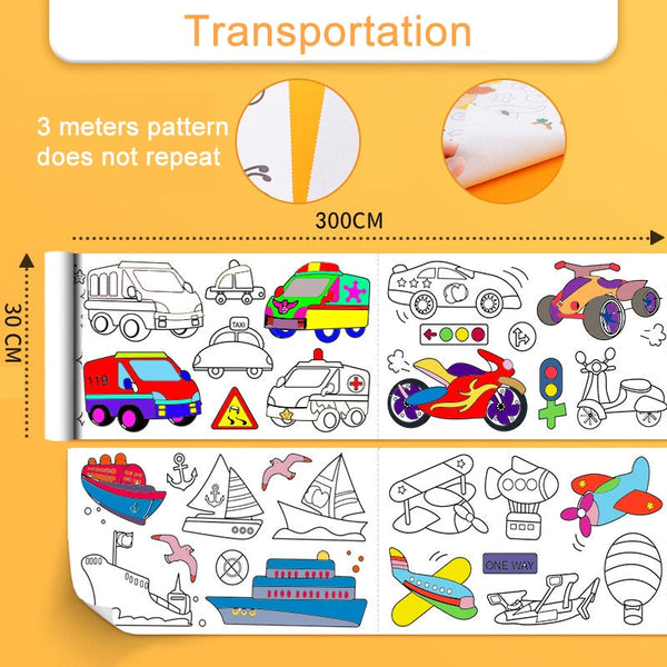 Art paper for kids, coloring paper roll
