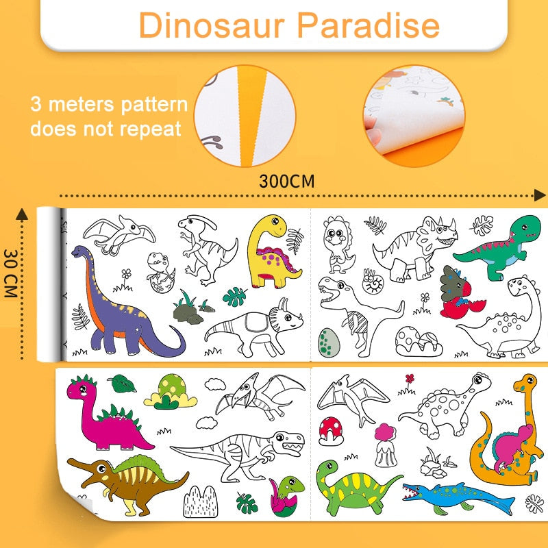 Art paper for kids, coloring paper roll