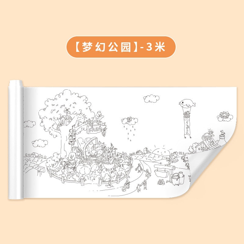 Art paper for kids, coloring paper roll