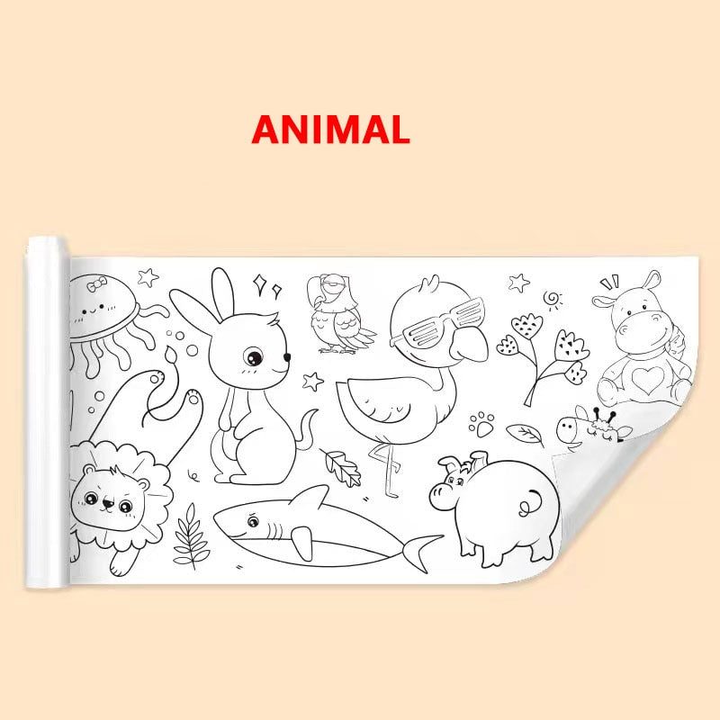 Art paper for kids, coloring paper roll
