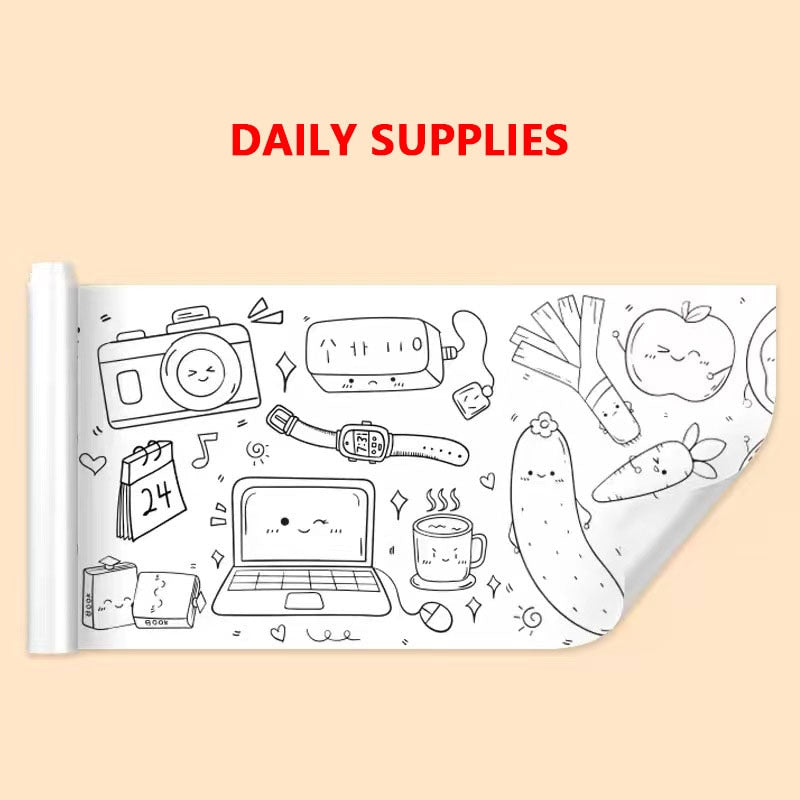 Art paper for kids, coloring paper roll