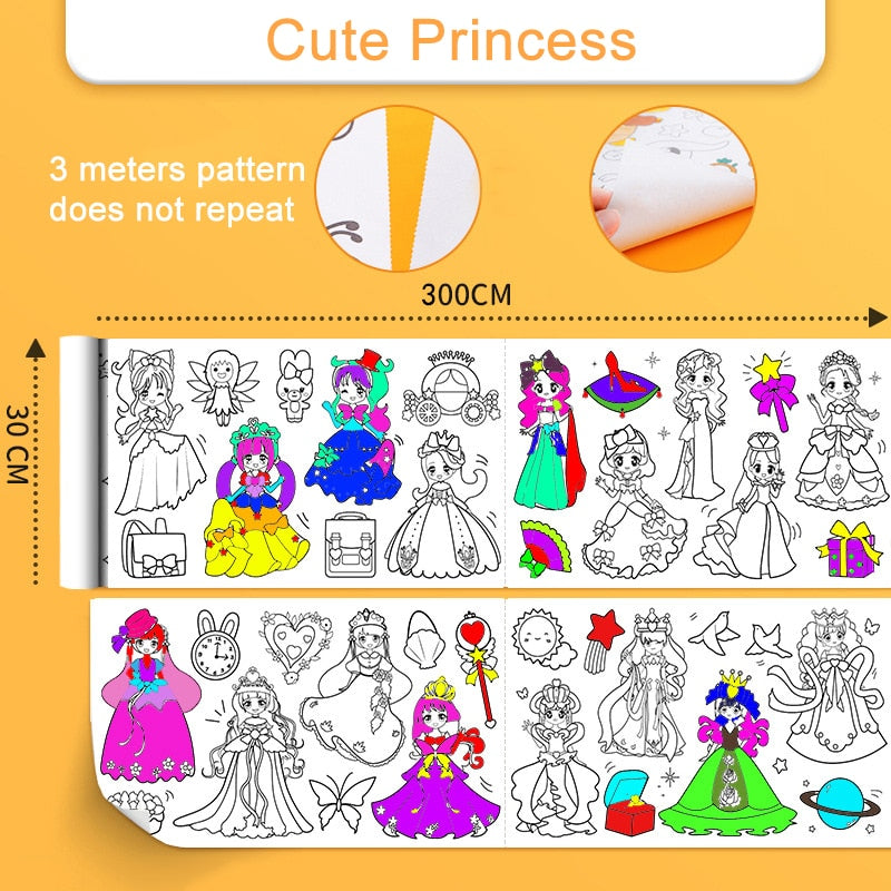 Art paper for kids, coloring paper roll