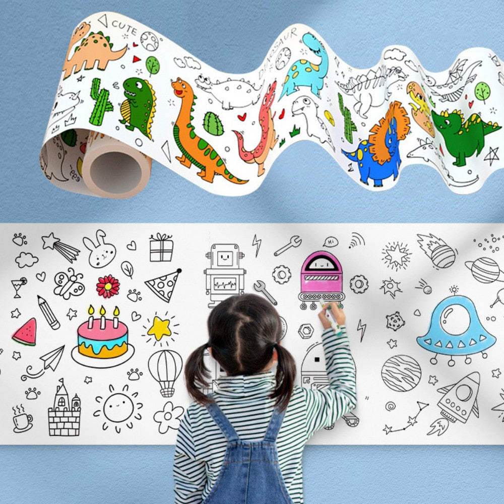 Art paper for kids, coloring paper roll