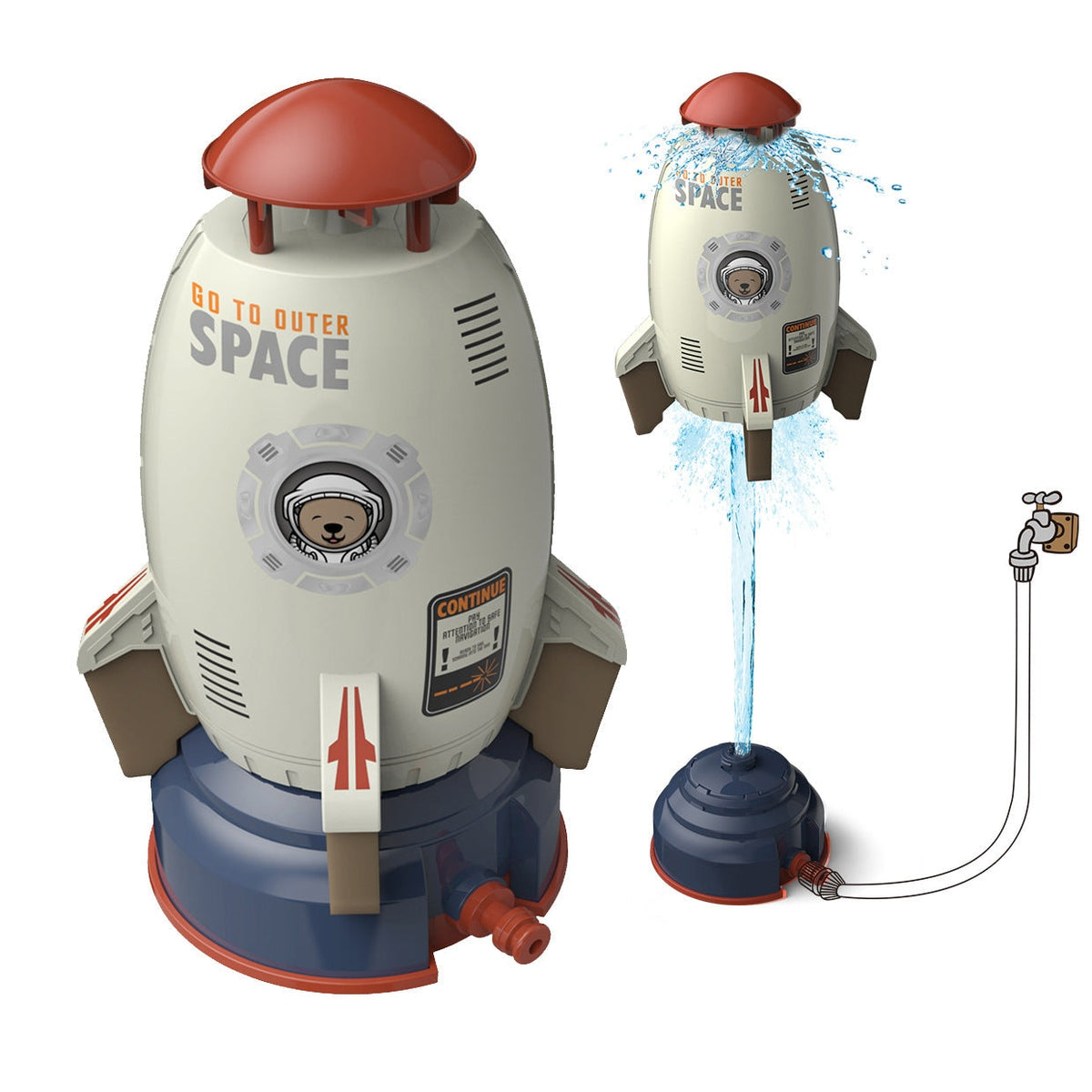 WATER ROCKET SPRINKLER GARDEN TOY