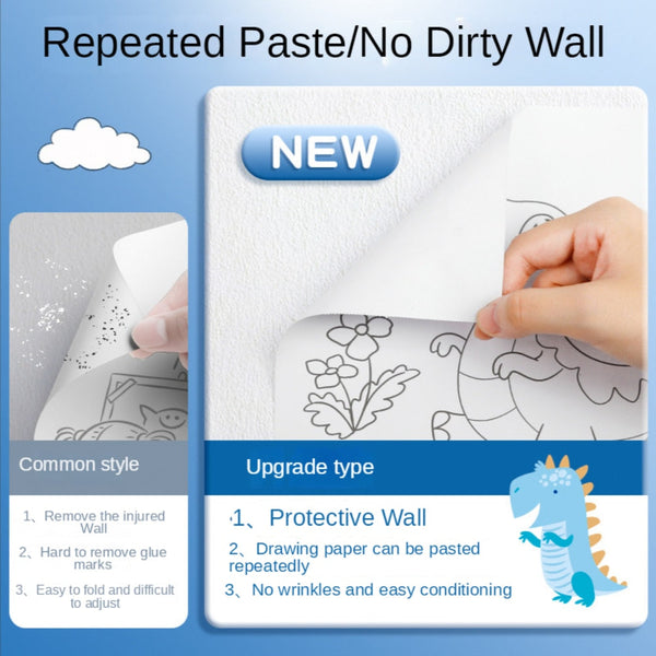 Art paper for kids, coloring paper roll