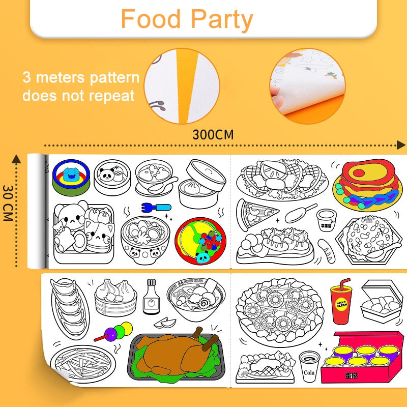 Art paper for kids, coloring paper roll